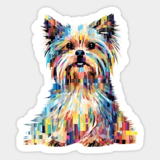 Yorkshire Terrier Dog Pet World Animal Lover Furry Friend Abstract Sticker